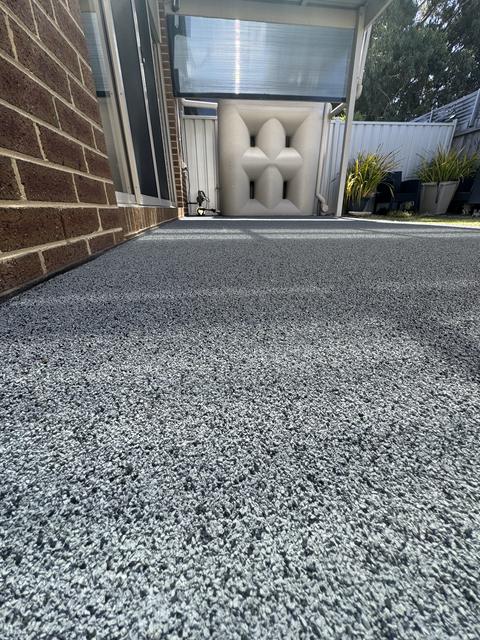 Side path after the decorative coating by Exterior Corp